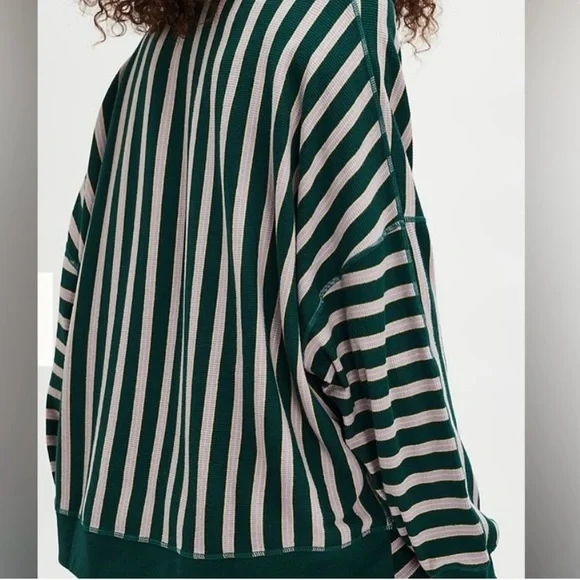 NWT Free People Make It Happen Pullover in Purple and Green - Picture 3 of 8